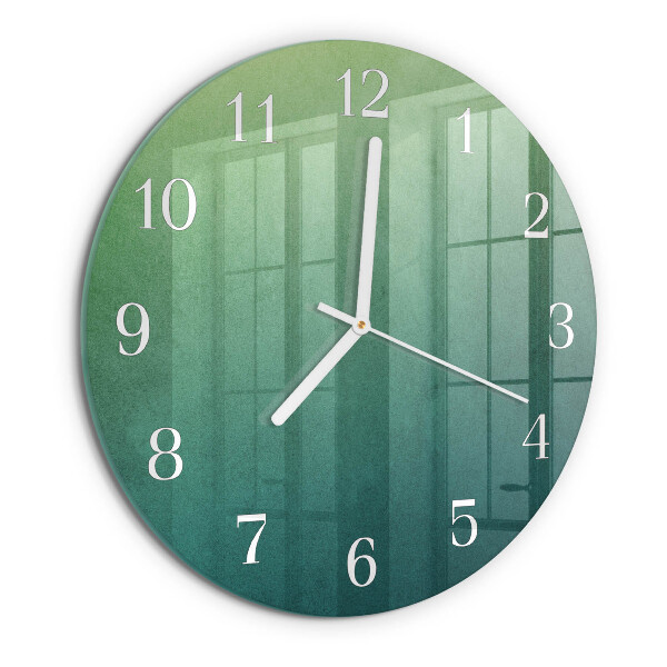 Glas wanduhr Grüner Farbverlauf