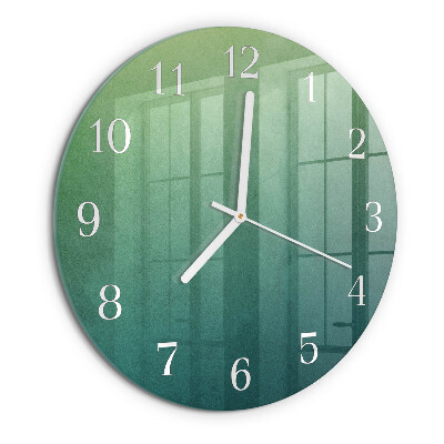 Glas wanduhr Grüner Farbverlauf