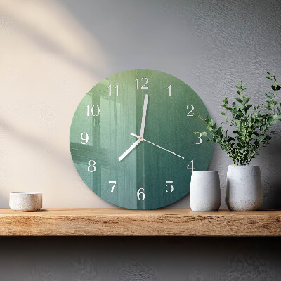 Glas wanduhr Grüner Farbverlauf