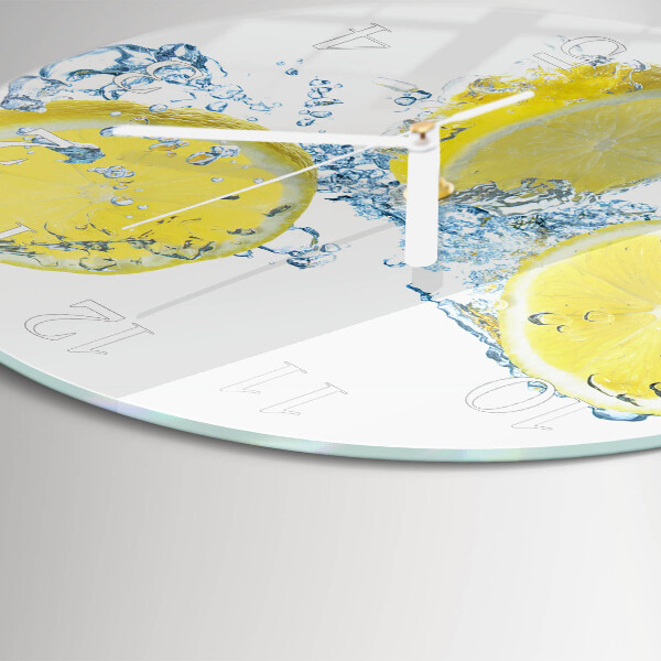 Glas wanduhr Zitronen