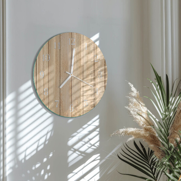 Glas wanduhr Holz