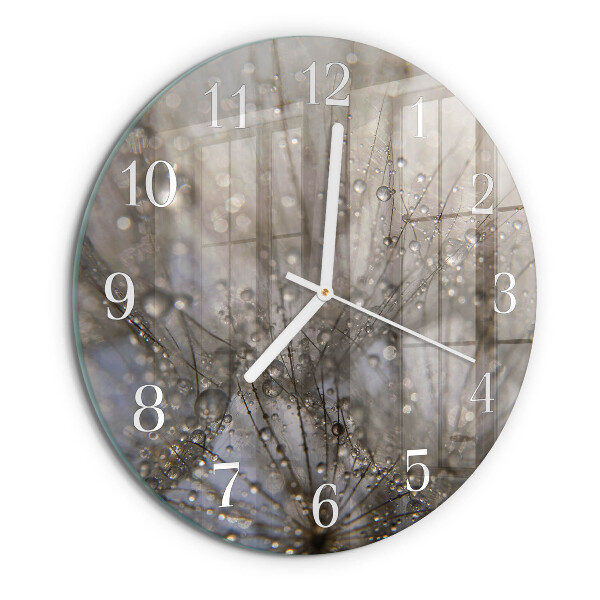 Glas wanduhr Tautropfen