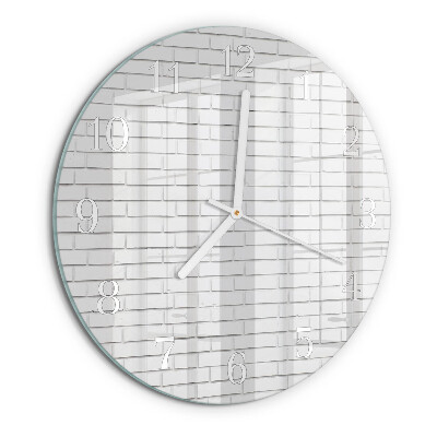 Glas wanduhr Ziegelmauer