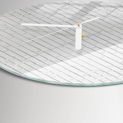 Glas wanduhr Ziegelmauer