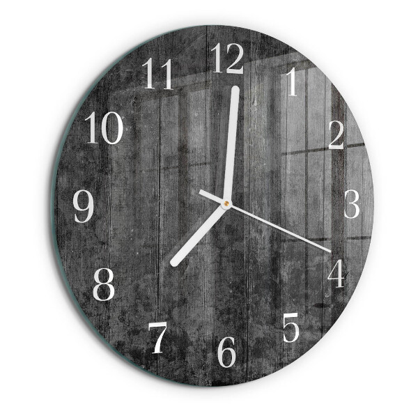 Glas wanduhr Holz