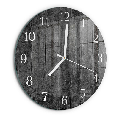 Glas wanduhr Holz