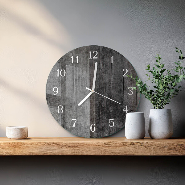 Glas wanduhr Holz