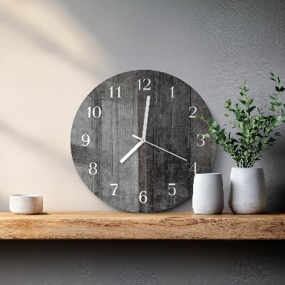 Glas wanduhr Holz