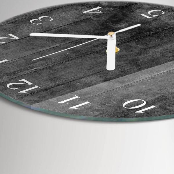 Glas wanduhr Holz