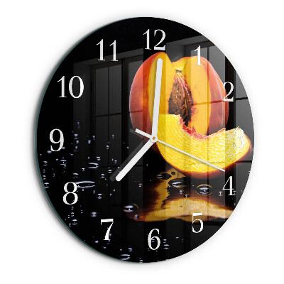 Glas wanduhr Pfirsich