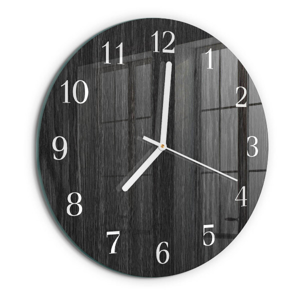 Glas wanduhr Holz