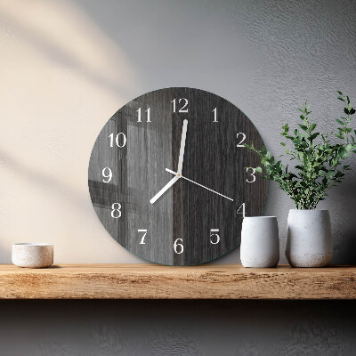Glas wanduhr Holz