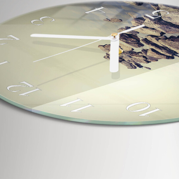 Glas wanduhr Flussufer