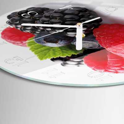 Glas wanduhr Beeren