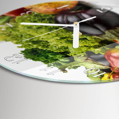 Glas wanduhr Gemüse