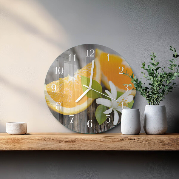 Glas wanduhr Zitronensäure