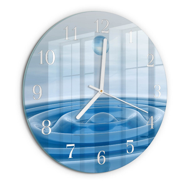 Glas wanduhr Wasser