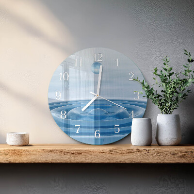 Glas wanduhr Wasser