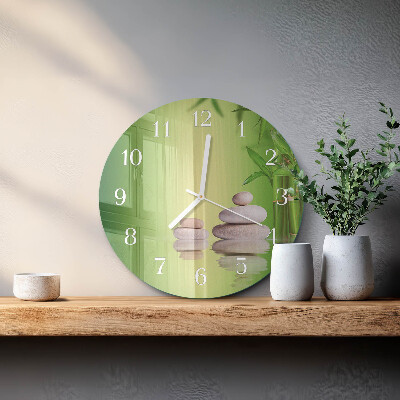Glas wanduhr Zen-Steine