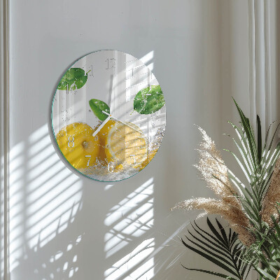 Glas wanduhr Zitronensäure