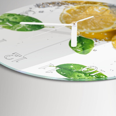Glas wanduhr Zitronensäure