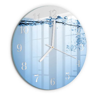 Glas wanduhr Wasser