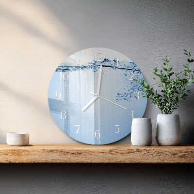 Glas wanduhr Wasser