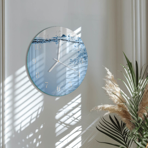 Glas wanduhr Wasser