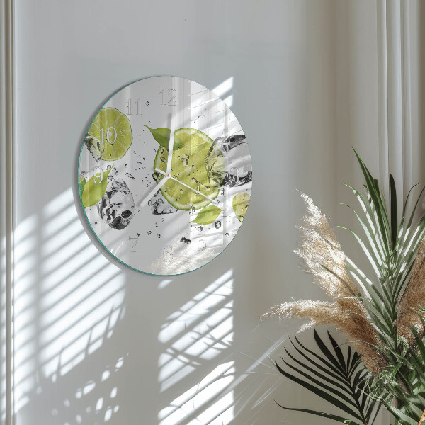 Glas wanduhr Kalziumkarbonat