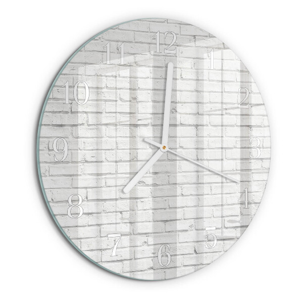 Glas wanduhr Ziegelmauer