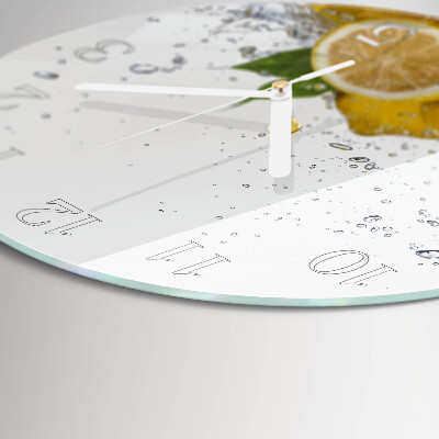 Glas wanduhr Zitronen
