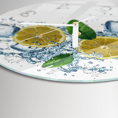 Glas wanduhr Zitronensäure