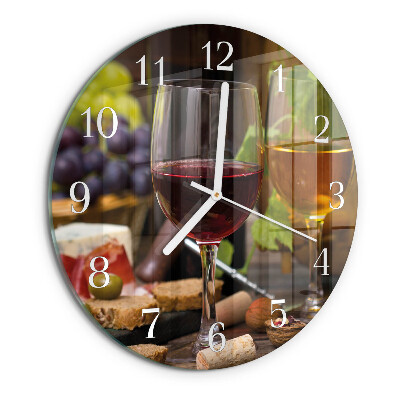 Glas wanduhr Weinglas