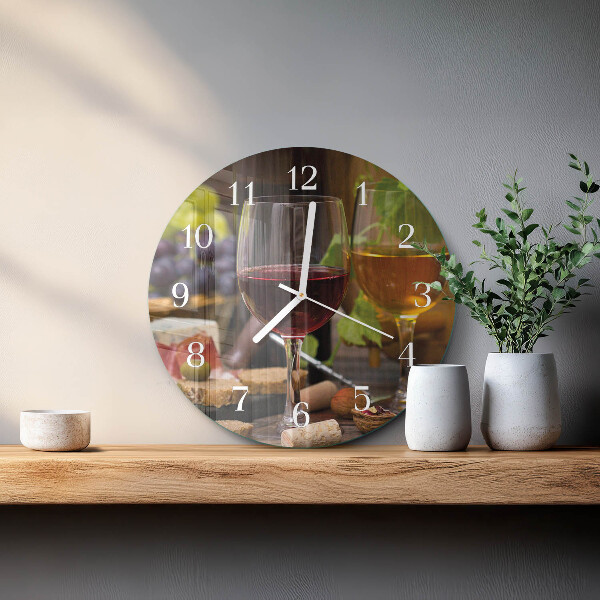 Glas wanduhr Weinglas