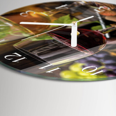 Glas wanduhr Weinglas