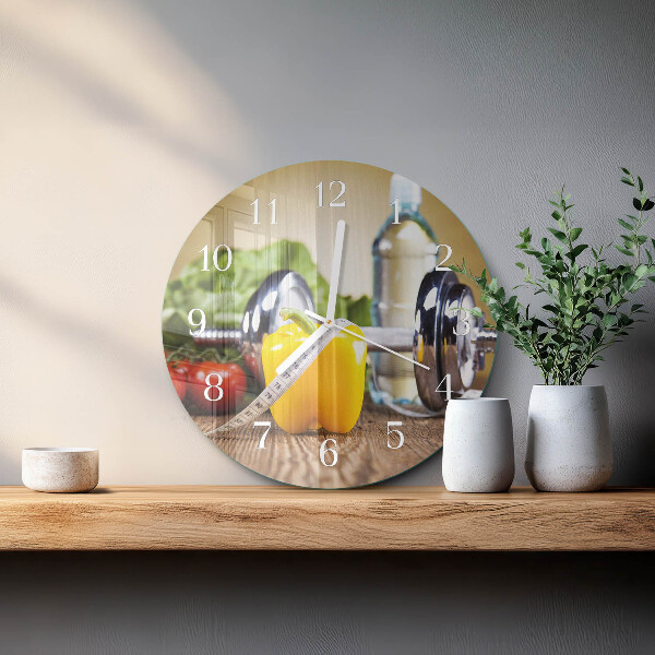 Glas wanduhr Pfeffer