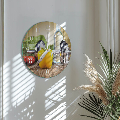 Glas wanduhr Pfeffer