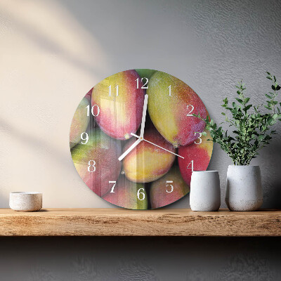 Glas wanduhr Obst