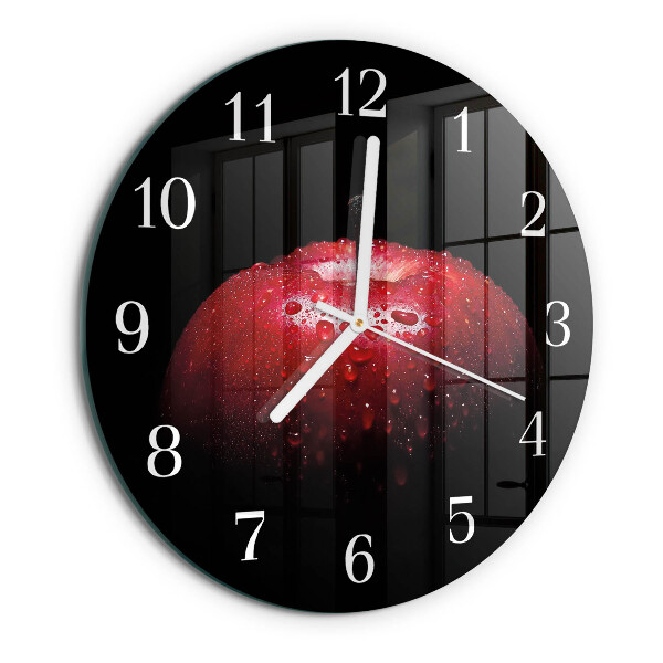 Glas wanduhr Apfel