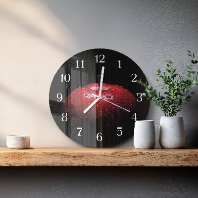 Glas wanduhr Apfel