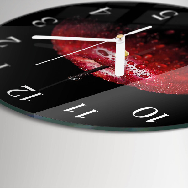 Glas wanduhr Apfel