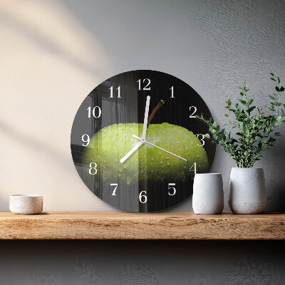 Glas wanduhr Apfel