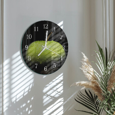 Glas wanduhr Apfel