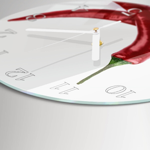 Glas wanduhr Chilischoten