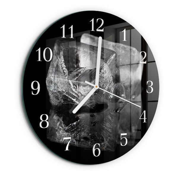 Glas wanduhr Eiswürfel