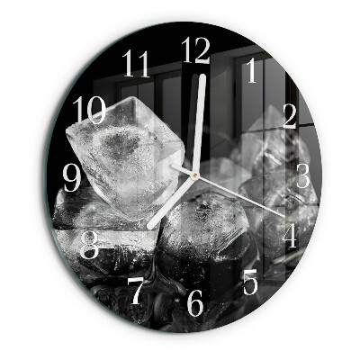 Glas wanduhr Eiswürfel