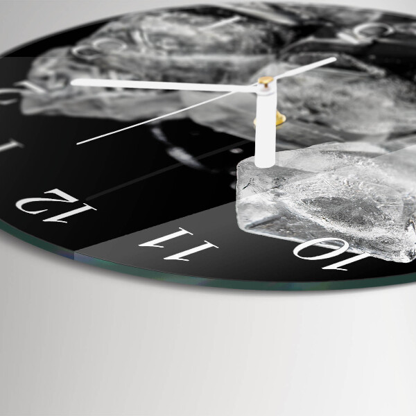 Glas wanduhr Eiswürfel