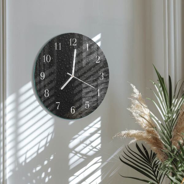 Glas wanduhr Wassertropfen