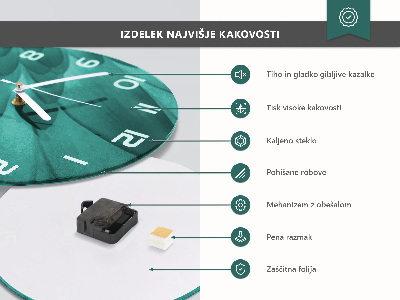 Glas wanduhr Wassertropfen
