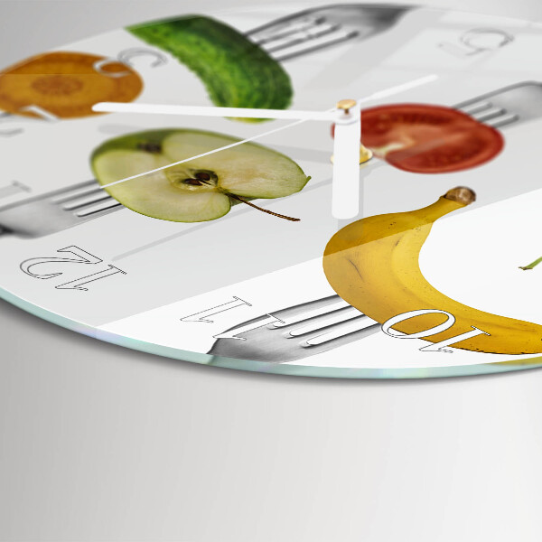 Glas wanduhr Obst